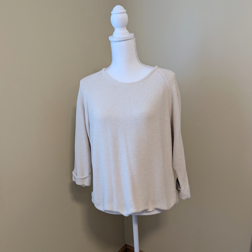 Field Gear Cream 3/4 Sleeve Sweater